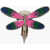 DSQUARED2 Metal Clip-On Single Earring With Butterfly Shaped Detail Multicolor