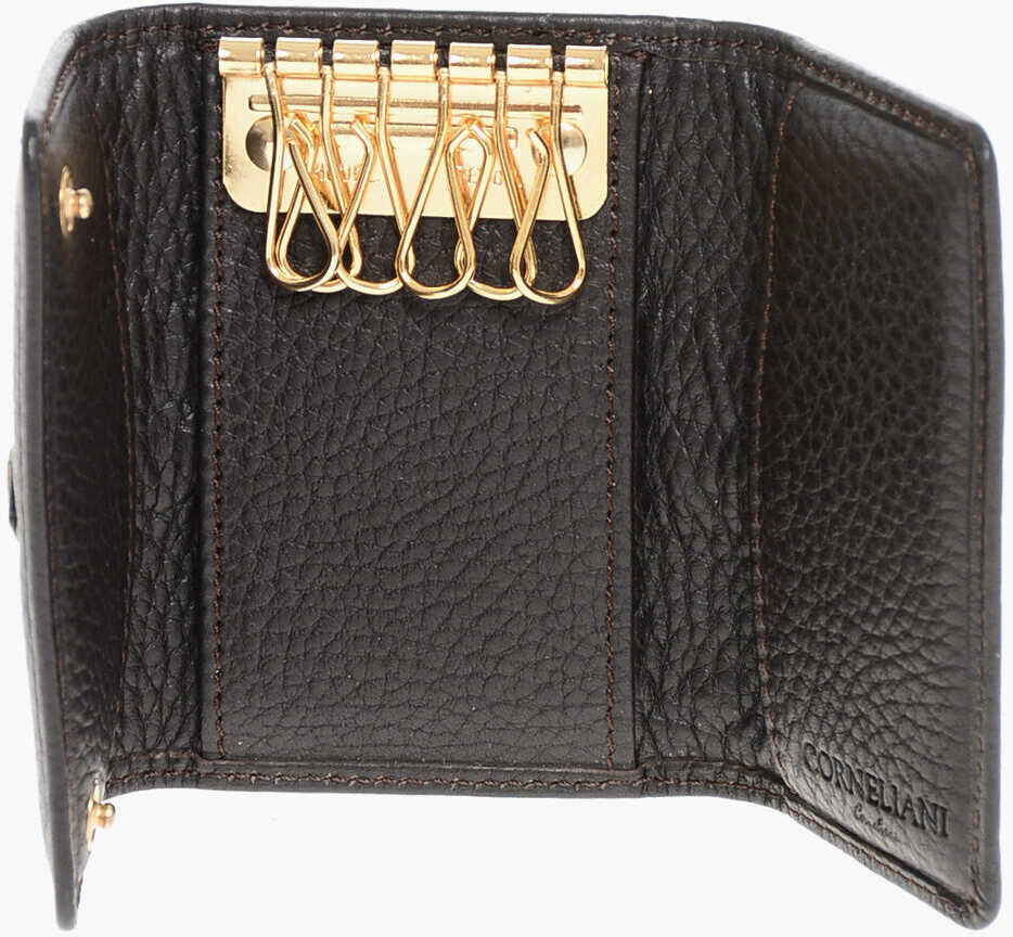 Brelocuri CORNELIANI Textured Leather Key Case Brown Barbati (BM 18376693) 3