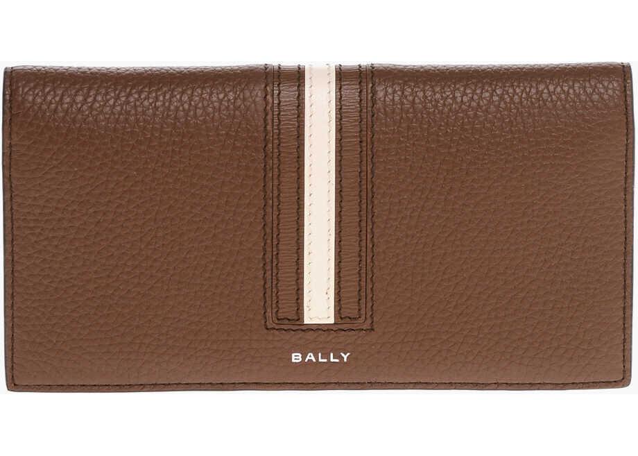 Portofele Bally Textured Leather Bifold Wallet Brown Barbati (BM 18376702) 1