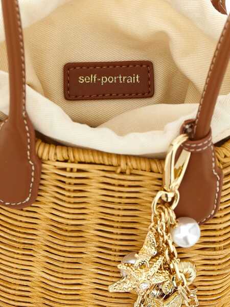 Genti de umar Self-Portrait Shoulder bag with rattan pendant Brown Femei (BM 18376746) 4
