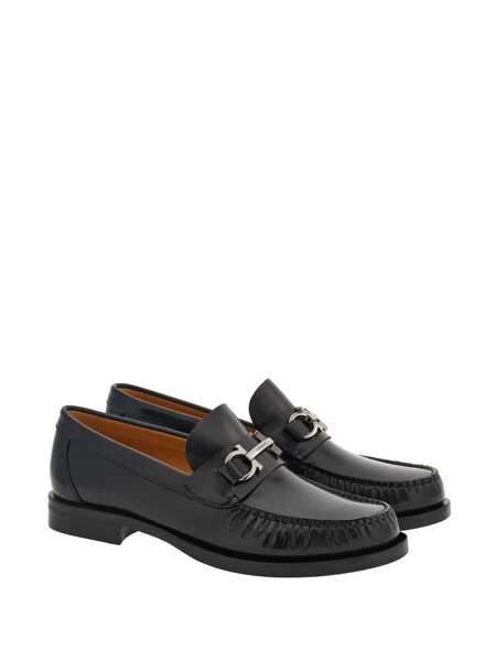 Mocasini Salvatore Ferragamo Salvatore Ferragamo Fort Leather Loafers Black Barbati (BM 18376815) 2