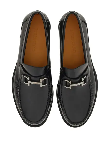 Mocasini Salvatore Ferragamo Salvatore Ferragamo Fort Leather Loafers Black Barbati (BM 18376815) 4