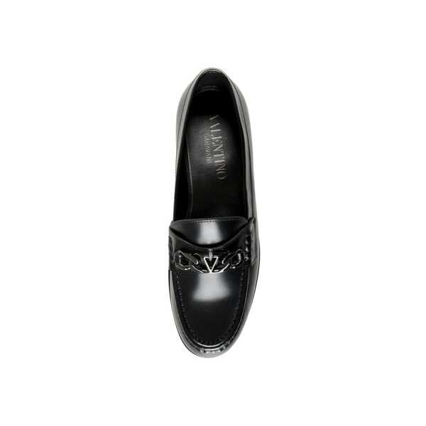 Mocasini Valentino Garavani Valentino Garavani Leather Loafers Black Barbati (BM 18376833) 3