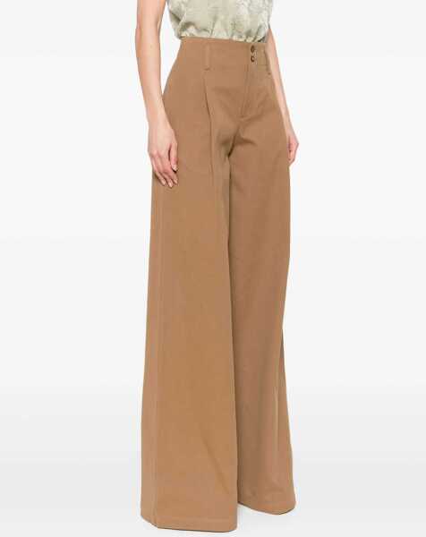 Pantaloni casual Chloe Wide leg Pants MUSTARD BROWN Femei (BM 18376921) 3