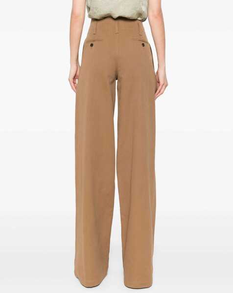 Pantaloni casual Chloe Wide leg Pants MUSTARD BROWN Femei (BM 18376921) 4