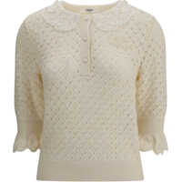 Pulovere Sweater with lace collar Femei