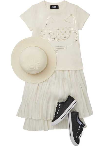 Fuste casual Karl Lagerfeld Skirt IVORY Fete (BM 18376963) 4