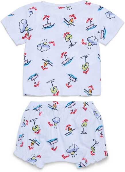 Tricouri Marni T-Shirt And Shorts Kit WHITE Baieti (BM 18376999) 2
