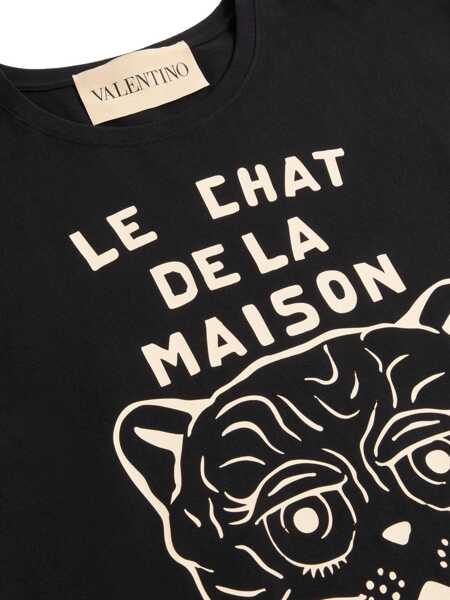 Tricouri Valentino Garavani Chat De La Maison T-Shirt BLACK Barbati (BM 18377194) 3