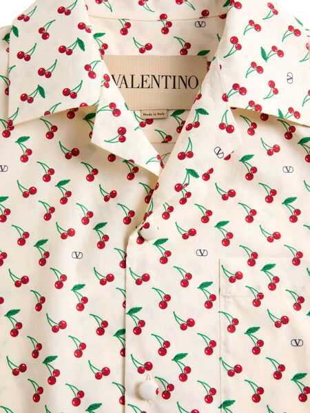 Camasi Valentino Garavani Bowling Cherryfic Shirt CREAM Barbati (BM 18377203) 3