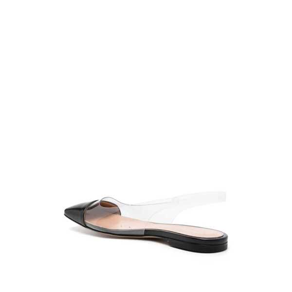 Pantofi fara toc Gianvito Rossi Gianvito Rossi Plexi Slingback Flats Black Femei (BM 18377328) 3
