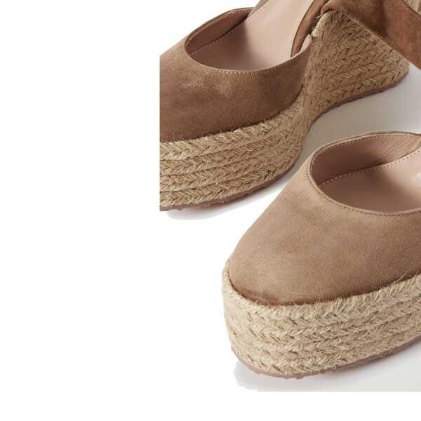 Espadrile Gianvito Rossi Gianvito Rossi Suede Wedge Espadrilles Beige Femei (BM 18377340) 3