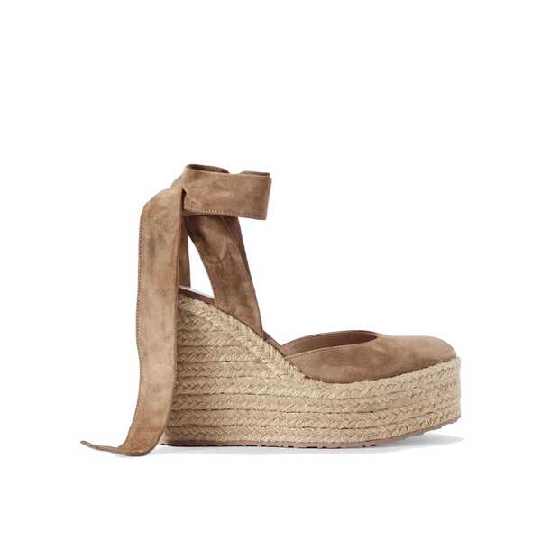 Espadrile Gianvito Rossi Gianvito Rossi Suede Wedge Espadrilles Beige Femei (BM 18377340) 1