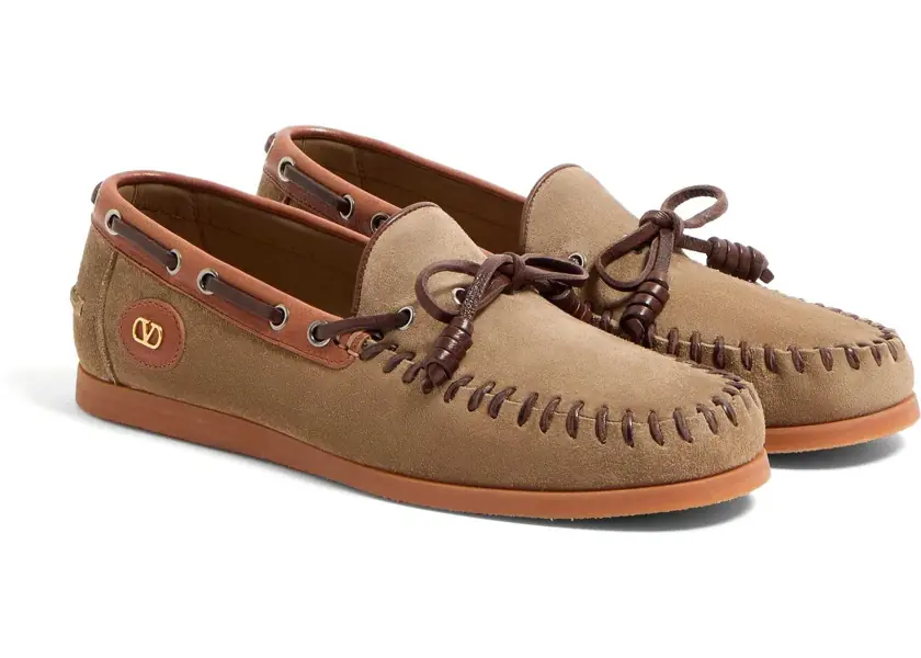 Mocasini Valentino Garavani Palm Avenue Boat Moccasin BEIGE Barbati (BM 18377395) 2