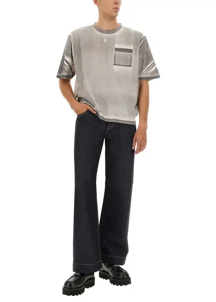 Tricouri Alexander McQueen Cropped T-Shirt GREY Barbati (BM 18377398) 2