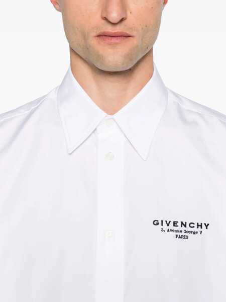 Camasi casual Givenchy Shirt With Logo WHITE Barbati (BM 18377443) 5