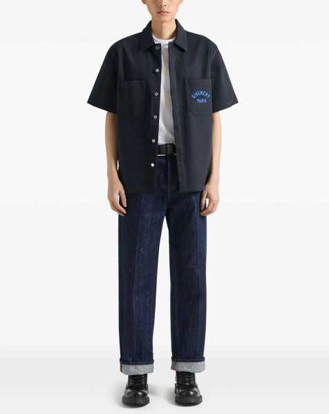 Camasi casual Givenchy Cotton Shirt BLUE Barbati (BM 18377449) 2