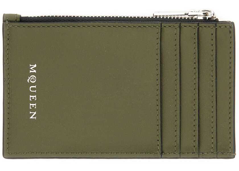 Portofele Alexander McQueen Card Holder Skull BROWN Barbati (BM 18377461) 2