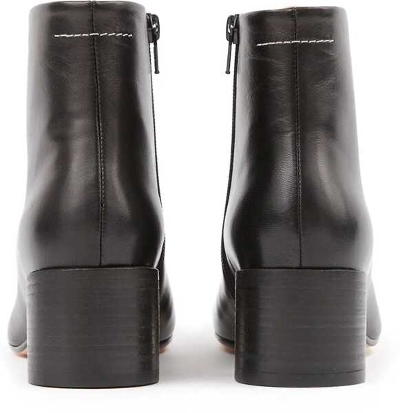 Cizme scurte MM6 Maison Margiela Stivaletto In Pelle BLACK Femei (BM 18377470) 3
