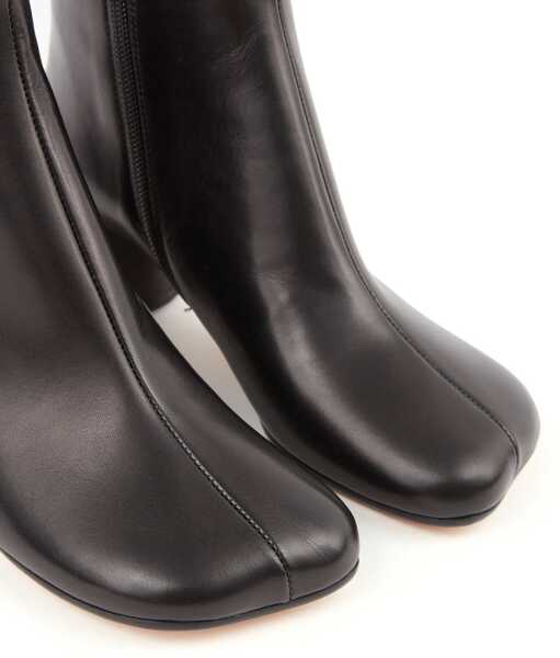 Cizme scurte MM6 Maison Margiela Stivaletto In Pelle BLACK Femei (BM 18377470) 5