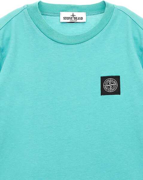 Tricouri Stone Island T-Shirt With Logo BLUE Baieti (BM 18377494) 3