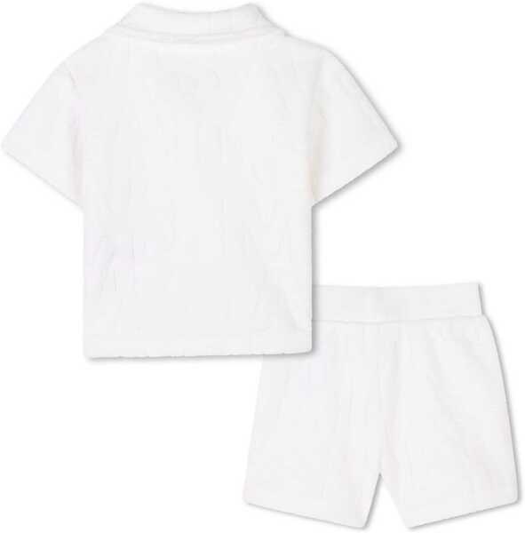 Tricouri Polo Marc Jacobs Polo Shirt Set With Shorts IVORY Baieti (BM 18377512) 2