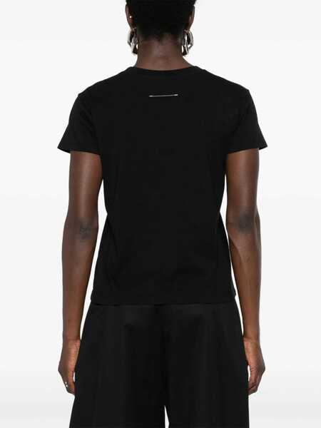 Tricouri MM6 Maison Margiela T-Shirt In Cotone BLACK Femei (BM 18377539) 4