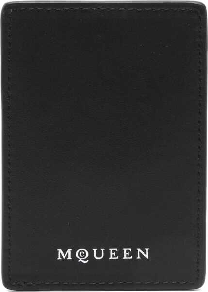 Portofele Alexander McQueen Magnetic Card Holder Skull BLACK Barbati (BM 18377548) 2
