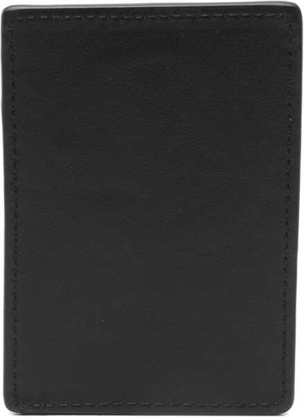Portofele Alexander McQueen Magnetic Card Holder With Logo BLACK Barbati (BM 18377557) 2