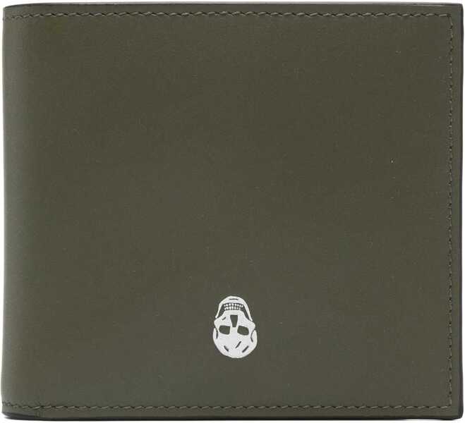 Portofele Alexander McQueen Bifold Wallet The Skull BROWN Barbati (BM 18377560) 1