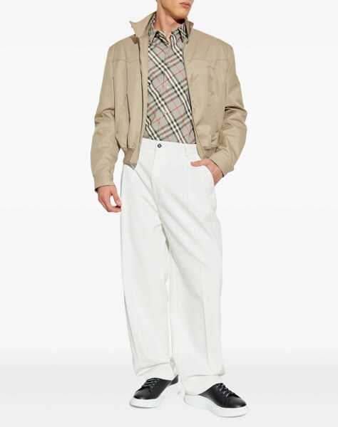 Jachete Alexander McQueen Harrington Cropped Jacket BEIGE Barbati (BM 18377578) 2