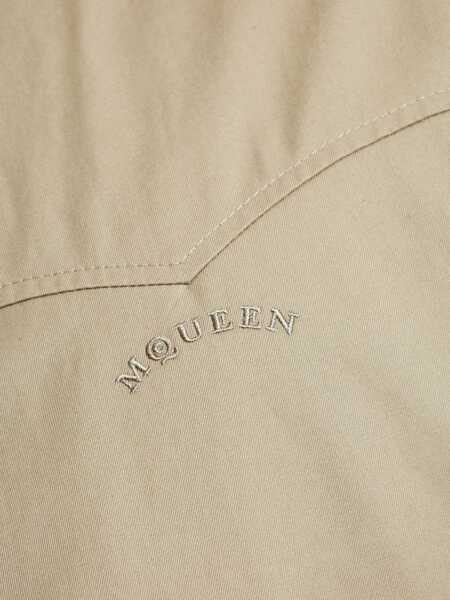 Jachete Alexander McQueen Harrington Cropped Jacket BEIGE Barbati (BM 18377578) 5