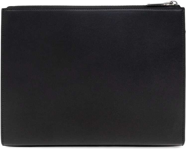 Genti de mana Alexander McQueen Pouch With Logo BLACK Barbati (BM 18377581) 4