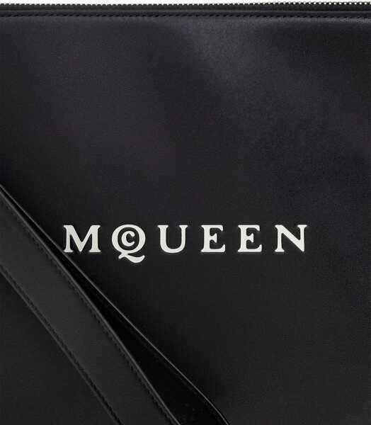 Genti de mana Alexander McQueen Pouch With Logo BLACK Barbati (BM 18377581) 5