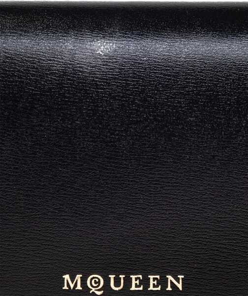 Portofele Alexander McQueen Wallet With Logo BLACK Femei (BM 18377584) 4