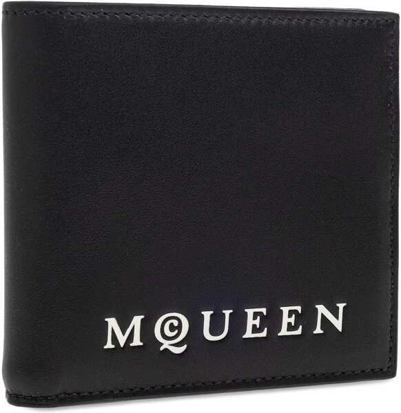 Portofele Alexander McQueen Bifold Wallet With Logo BLACK Barbati (BM 18377593) 3