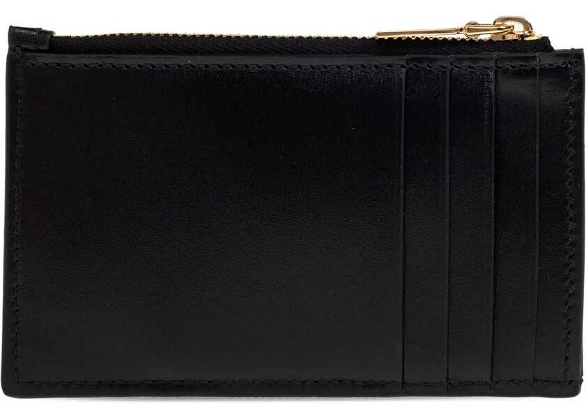 Portofele Alexander McQueen Zippered Card Holder BLACK Femei (BM 18377602) 2