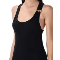 Rochii Jean Paul Gaultier Dama - Rochii Jean Paul Gaultier Jean Paul Gaultier Piercing Long Dress Black Femei (BM 18378456) - B-mall.ro