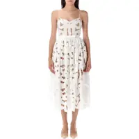 Rochii Self-Portrait Bow Embroidered Midi Dress Femei