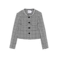 Geci Self-Portrait Self-Portrait Houndstooth Crystal Trim Jacket