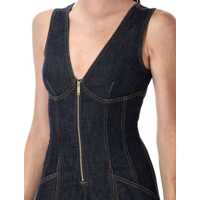 Rochii Self-Portrait Dama - Rochii Self-Portrait Self-Portrait Denim Midi Dress BLUE Femei (BM 18378558) - B-mall.ro
