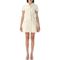 Rochii Self-Portrait Collared Denim Mini Dress Femei