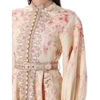 Rochii ZIMMERMANN Dama - Rochii ZIMMERMANN Zimmermann Illuminate Buttoned Mini Dress CORAL FLORAL Femei (BM 18378615) - B-mall.ro