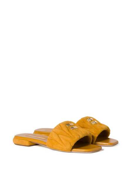 Sandale Miu Miu Miu Miu Slippers YELLOW Femei (BM 18379245) 2
