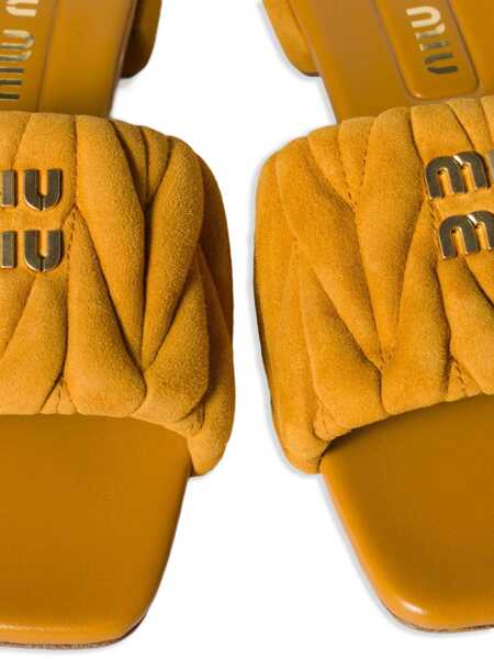 Sandale Miu Miu Miu Miu Slippers YELLOW Femei (BM 18379245) 4