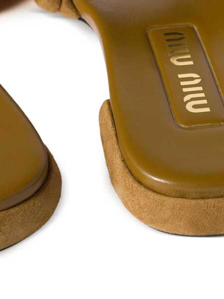 Sandale Miu Miu Miu Miu Slippers GREEN Femei (BM 18379248) 4