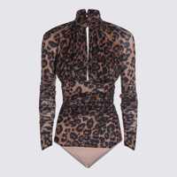 Topuri Blumarine Top Brown Sugar/Black Femei