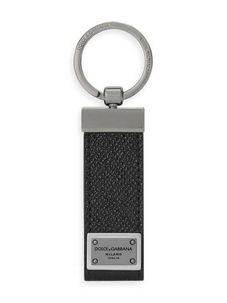 Accesorii Dolce & Gabbana Dolce & Gabbana Leather Keyring With Logo Black Barbati (BM 18380274) 1