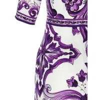 Rochii Dama - Rochii Dolce & Gabbana Dolce & Gabbana Maiolica Print Dress PURPLE Femei (BM 18380577) - B-mall.ro
