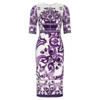 Rochii Dolce & Gabbana 'Maiolica' Print Dress Femei